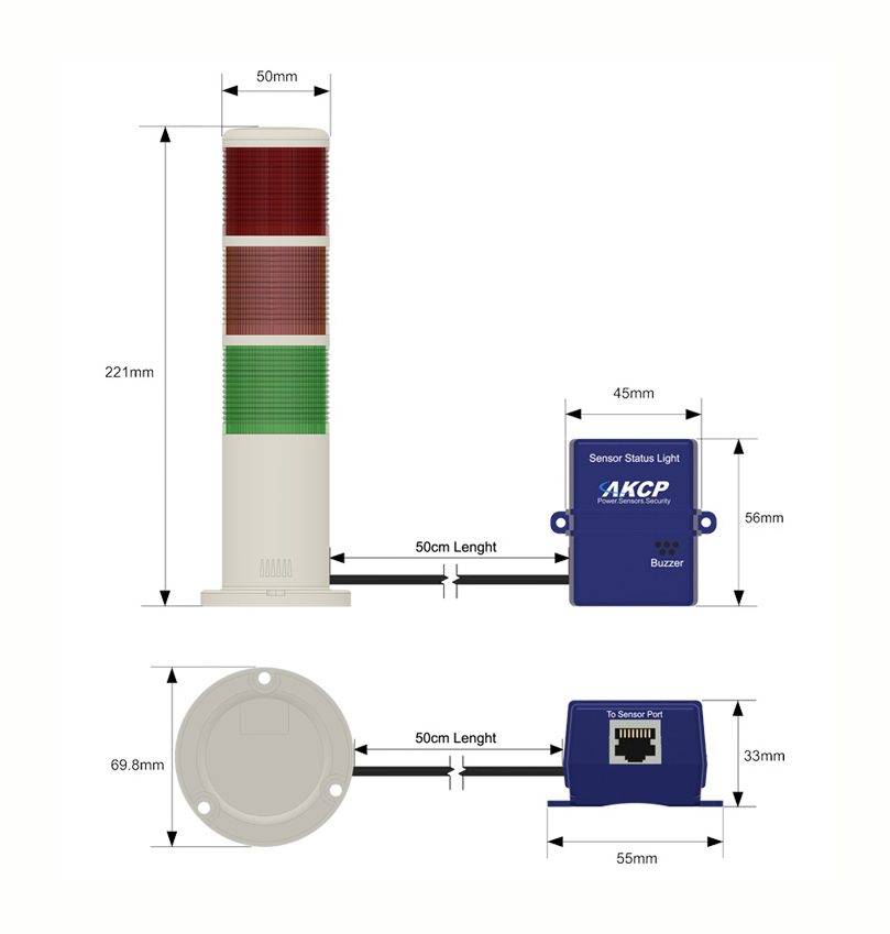AKCP - SSL - Sensor Status Leuchte AKCP - SSL - Sensor Status Leuchte
